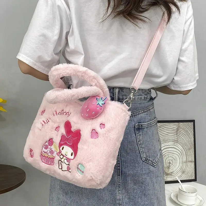Anime Kawaii Sanrio Hello Kitty Cinnamoroll Kuromi My Melody Y2K Cartoon Female Plush Handbag Fashion Crossbody Bag Shoulder Bag
Anime Kawaii Sanrio Hello Kitty Cinnamoroll Kuromi My Melody Y2K Cartoon Female Plush Handbag Fashion Crossbody Bag Shoulder Bag
