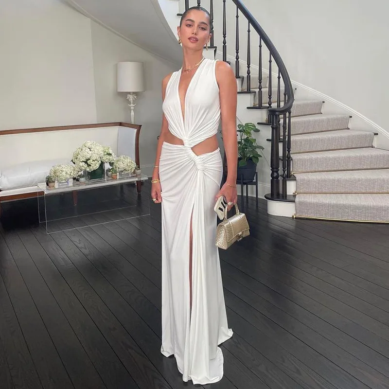 FANTIGO Sexy Women Long Dress V-neck Slit Hollow Women Dress Elegant Clothing Casual Vacation Ladies Dress Fashion Female Clothe
FANTIGO Sexy Women Long Dress V-neck Slit Hollow Women Dress Elegant Clothing Casual Vacation Ladies Dress Fashion Female Clothe