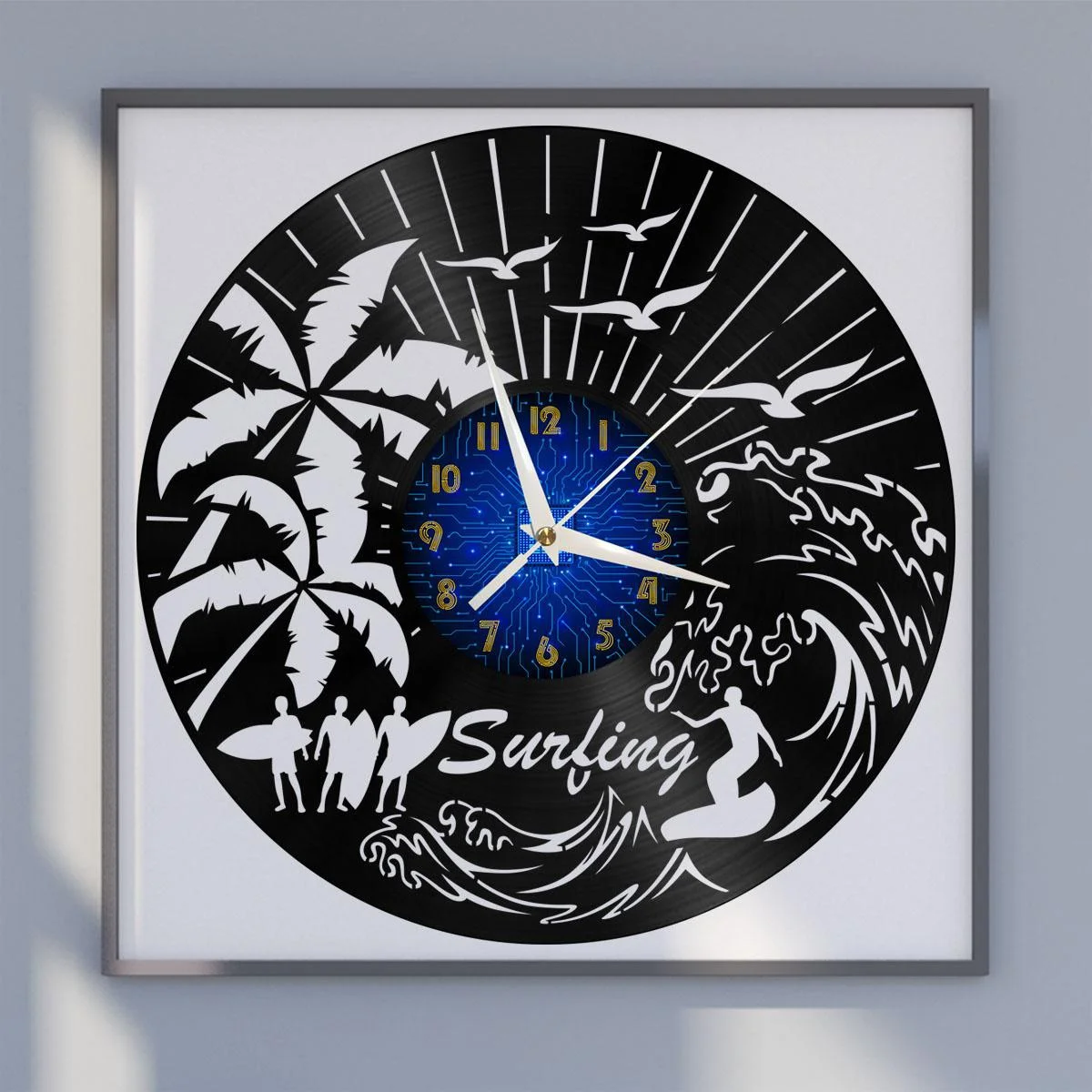 Surfing in Hawaii Vinyl Wall Clock, Vinyl Record LED Clock Wall Art Black 12 Inch for Living Room Bedroom
Surfing in Hawaii Vinyl Wall Clock, Vinyl Record LED Clock Wall Art Black 12 Inch for Living Room Bedroom