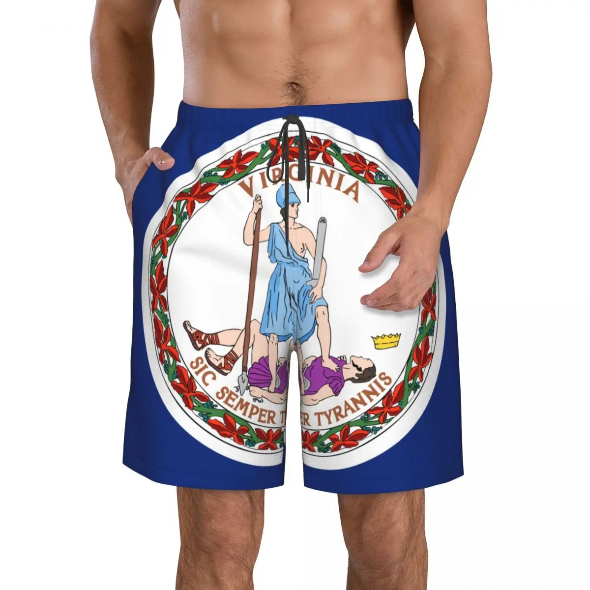 Quick Dry Summer Mens Beach Board Shorts Briefs For Man Swim Trunks Swimming Shorts Beachwear Flag Of Virginia
Quick Dry Summer Mens Beach Board Shorts Briefs For Man Swim Trunks Swimming Shorts Beachwear Flag Of Virginia