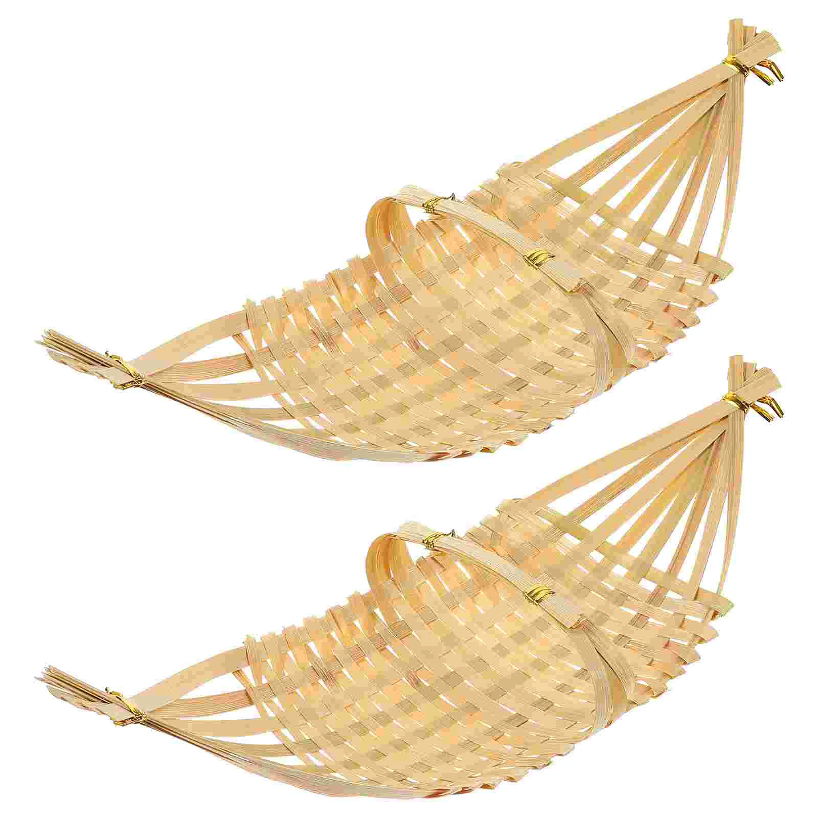 2 Pcs Bamboo Lampshade Multi-purpose Baskets Cupcake Container Display Tray Storage Weaving Snacks Plate Cutlery Lid
2 Pcs Bamboo Lampshade Multi-purpose Baskets Cupcake Container Display Tray Storage Weaving Snacks Plate Cutlery Lid