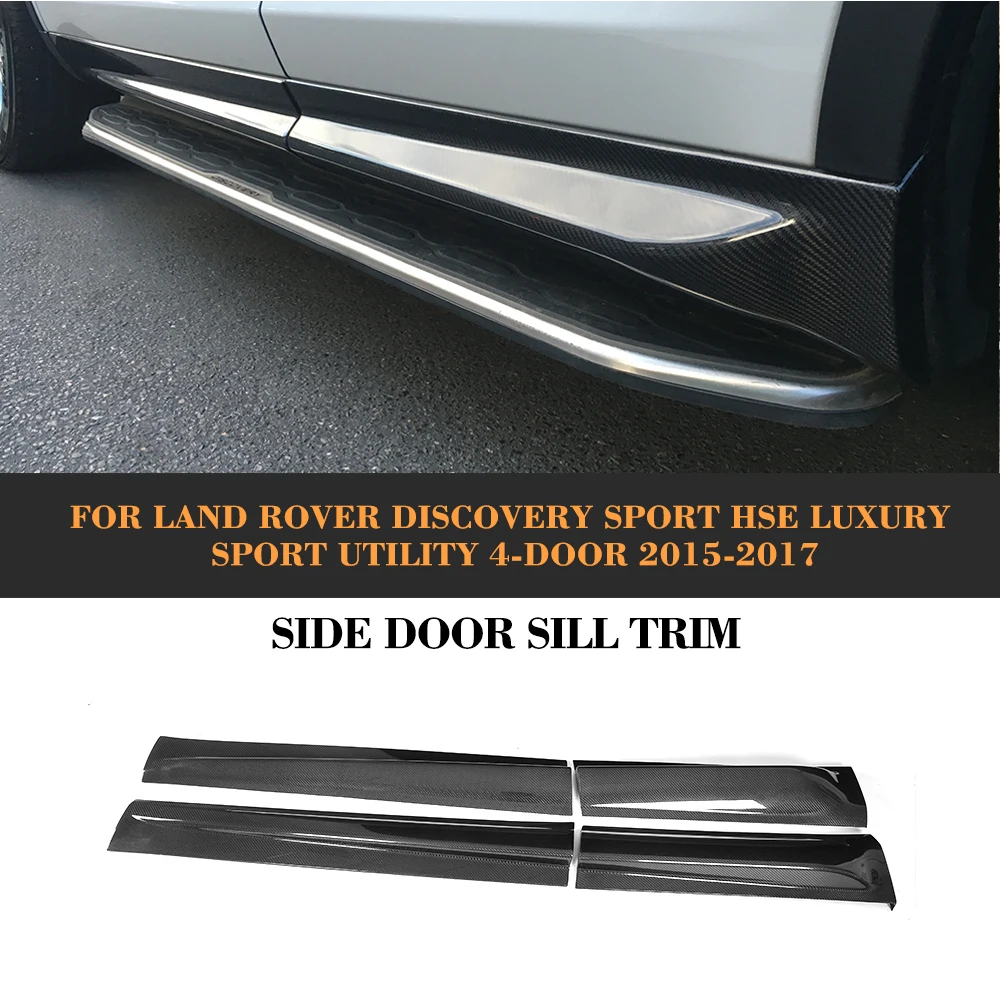 Carbon Fiber Door Side Sill Trim Nerf Bar Protection Skirts For Land Rover Discovery Sport HSE Luxury Sport Utility 4 Door 15-17 
Carbon Fiber Door Side Sill Trim Nerf Bar Protection Skirts For Land Rover Discovery Sport HSE Luxury Sport Utility 4 Door 15-17