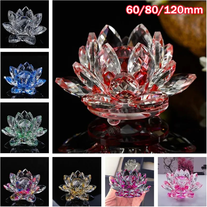 80/120mm Quartz Crystal Lotus Flower Crafts Glass Paperweight Fengshui Ornaments Figurine Home Wedding Party Decor Gift Souvenir
80/120mm Quartz Crystal Lotus Flower Crafts Glass Paperweight Fengshui Ornaments Figurine Home Wedding Party Decor Gift Souvenir