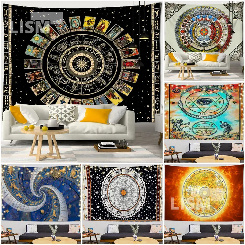 Tarot Tapestry Wall Hanging Exquisite Room Decoration Sun Moon Psychedelic Hippie Home Decoration Mandala Witchcraft Supplies
Tarot Tapestry Wall Hanging Exquisite Room Decoration Sun Moon Psychedelic Hippie Home Decoration Mandala Witchcraft Supplies