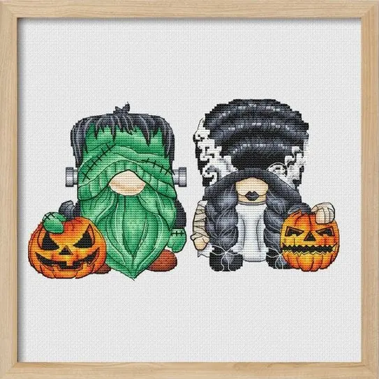 Halloween Gnome Family 34-24 Cross Stitch Kit Aida Count Unprint Canvas Stitches Embroidery DIY Handmade Needlework
Halloween Gnome Family 34-24 Cross Stitch Kit Aida Count Unprint Canvas Stitches Embroidery DIY Handmade Needlework