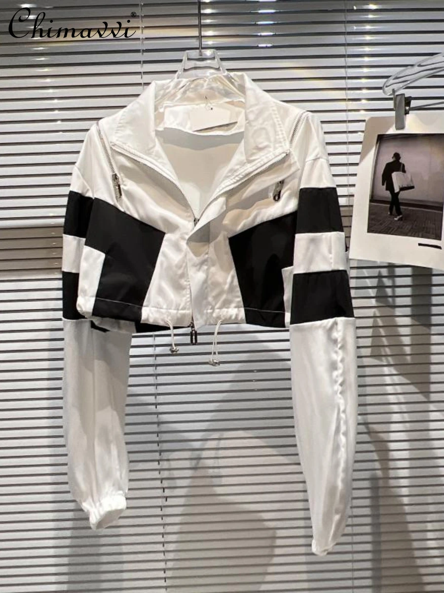 2022 Summer Fashion Black and White Contrast Color Shoulder Sun Protection with Zipper Jacket Short Long Sleeve Coat All-Match
2022 Summer Fashion Black and White Contrast Color Shoulder Sun Protection with Zipper Jacket Short Long Sleeve Coat All-Match
