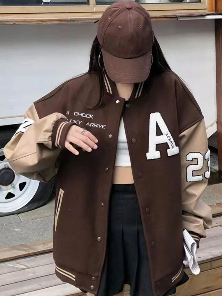 RDMQ 23 Letter Printed Bomber Jacket Women Korean Preppy Style Baseball Coat Female Vintage High Street Casual Oversized Outwear
RDMQ 23 Letter Printed Bomber Jacket Women Korean Preppy Style Baseball Coat Female Vintage High Street Casual Oversized Outwear