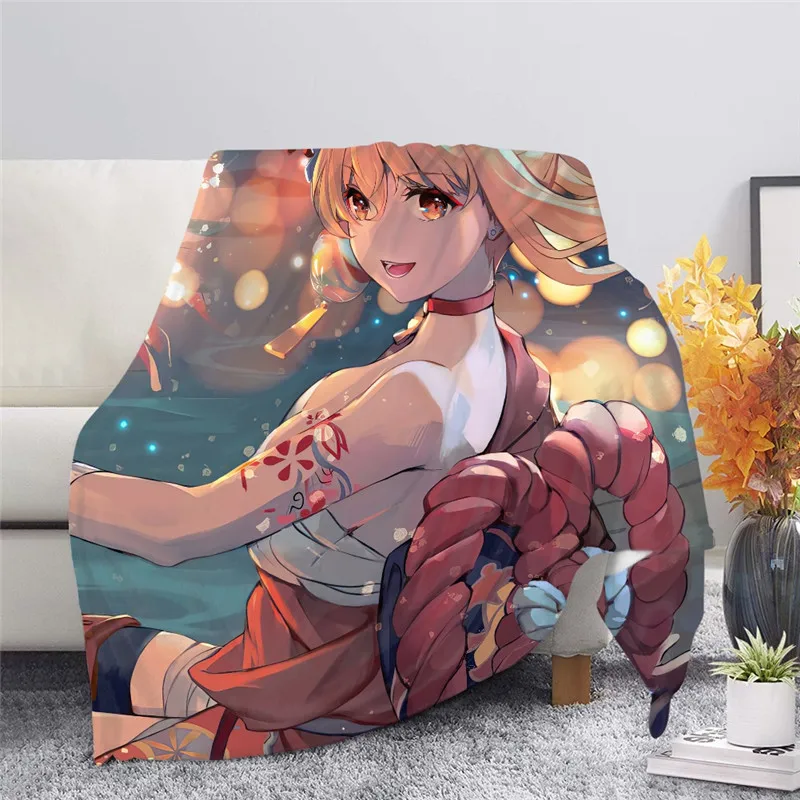 Anime Blankets Genshin Impact Yoimiya Print Plaid Sofa Cover Soft Plush Winter Bedspreads Large Blanket for Bed Keep Warm Quilt 
Anime Blankets Genshin Impact Yoimiya Print Plaid Sofa Cover Soft Plush Winter Bedspreads Large Blanket for Bed Keep Warm Quilt