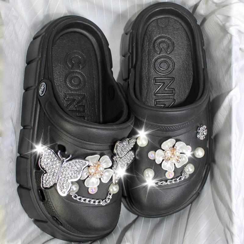 Decor Vented Clogs Slides 5CM Platfrom Outdoor Beach Sandals Summer Girls Slippers Women Bread Shoes Butterfly Flower Pearls
Decor Vented Clogs Slides 5CM Platfrom Outdoor Beach Sandals Summer Girls Slippers Women Bread Shoes Butterfly Flower Pearls