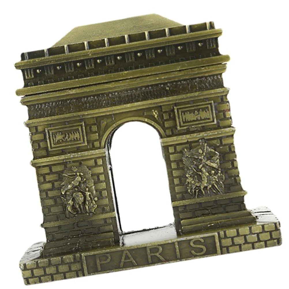 

France Dinning Table Decor Metal Triumphal Arch Unique Craft Travel Souvenirs Gift Household Retro Adorn Alloy Office Models