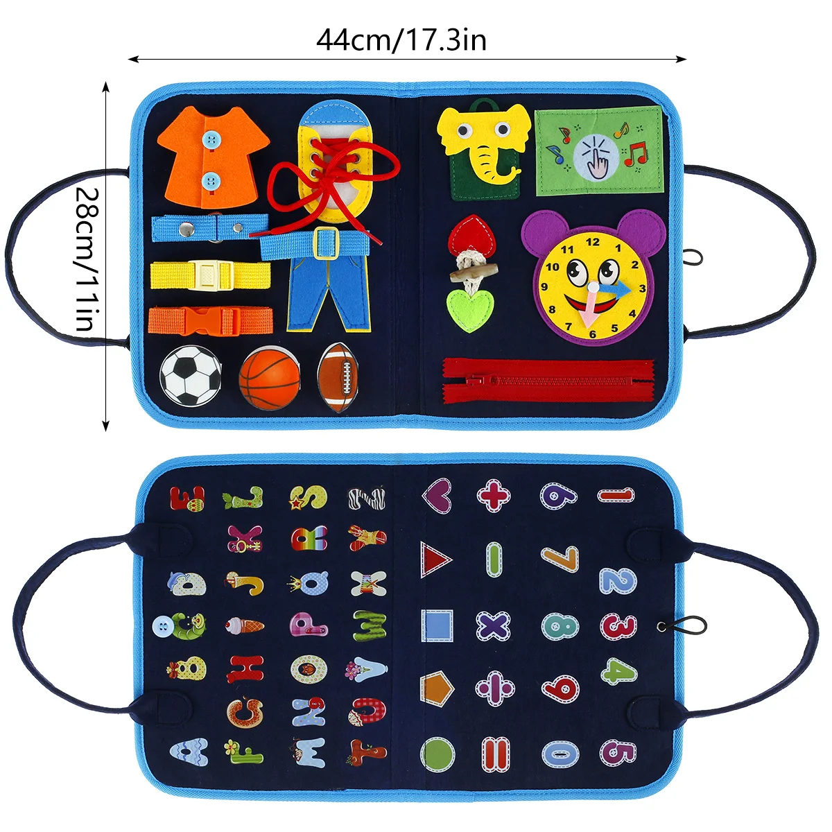 Felt Busy Board for Toddler Educational Activities Board with Handle Portable Montessori Sensory Toy
Felt Busy Board for Toddler Educational Activities Board with Handle Portable Montessori Sensory Toy