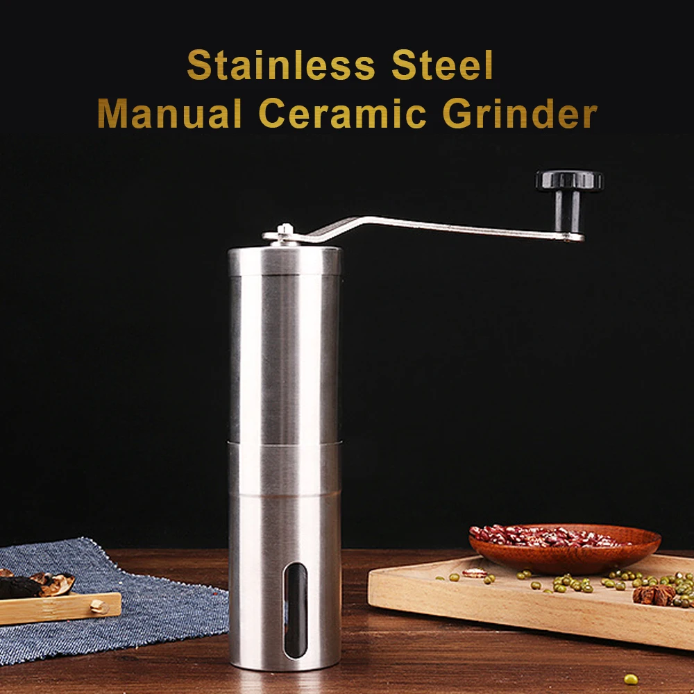 Portable Manual Stainless Steel Coffee Grinder Ceramic Adjustable Coffee Bean Grinder Coffee Appliances Easy Clean Kitchen Tools
Portable Manual Stainless Steel Coffee Grinder Ceramic Adjustable Coffee Bean Grinder Coffee Appliances Easy Clean Kitchen Tools