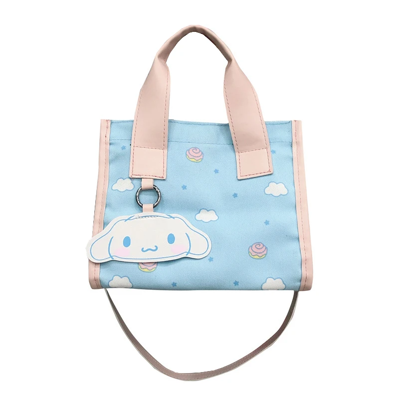 

Kawaii Sanrioed сумка для хранения бэнто сумка Ланч-бокс сумка аниме Cinnamoroll портативная Наклонная Сумка через плечо милый подарок на день рождения