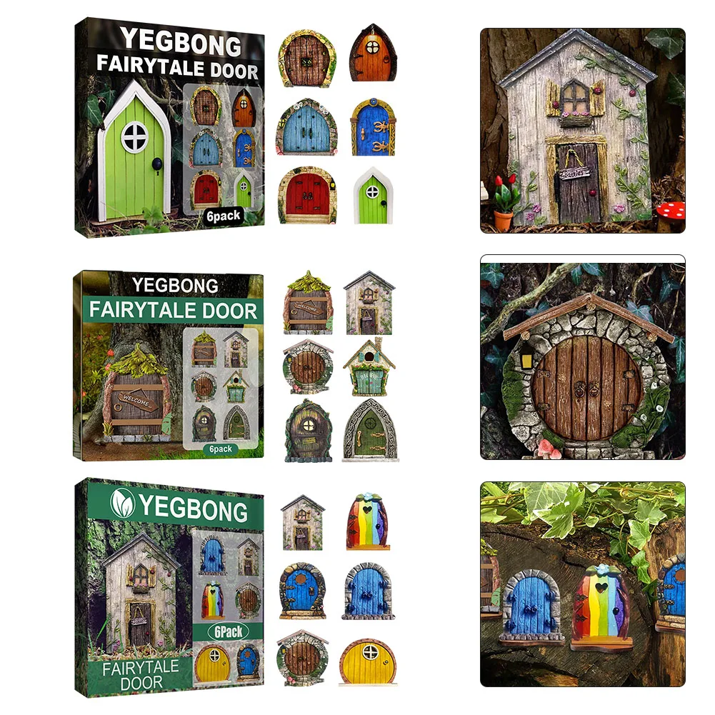 6PCS Wood Miniature Fairy Dwarf Door Gnome Art Courtyard Garden Statues Decor Art Sculpture Decoration Accessories
6PCS Wood Miniature Fairy Dwarf Door Gnome Art Courtyard Garden Statues Decor Art Sculpture Decoration Accessories
