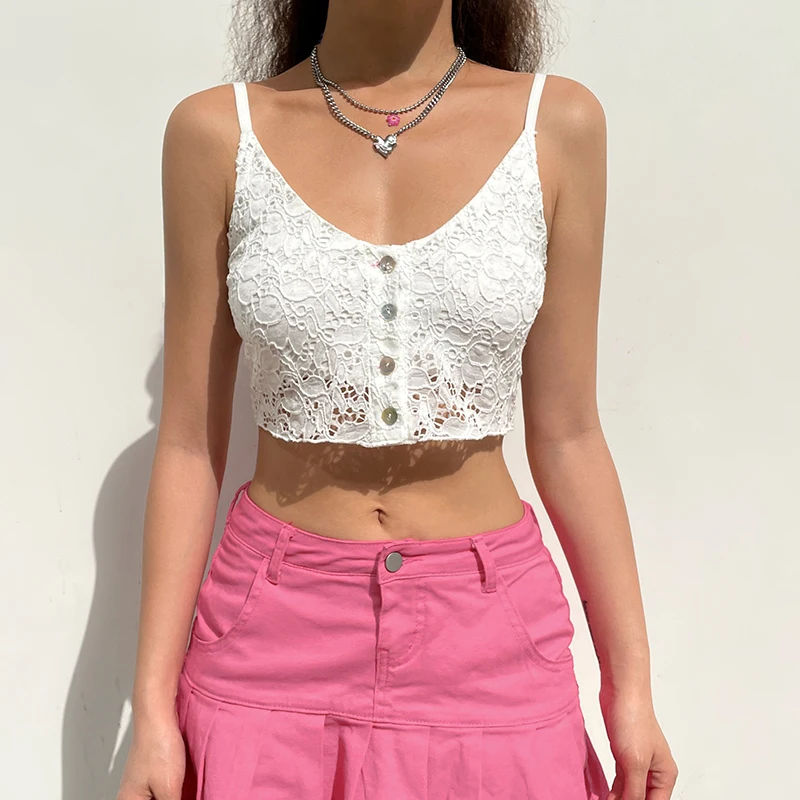 Женская летняя майка без рукавов с V-образным вырезом, однотонные кружевные вязаные цветы, облегающие укороченные майки 
Женская летняя майка без рукавов с V-образным вырезом, однотонные кружевные вязаные цветы, облегающие укороченные майки