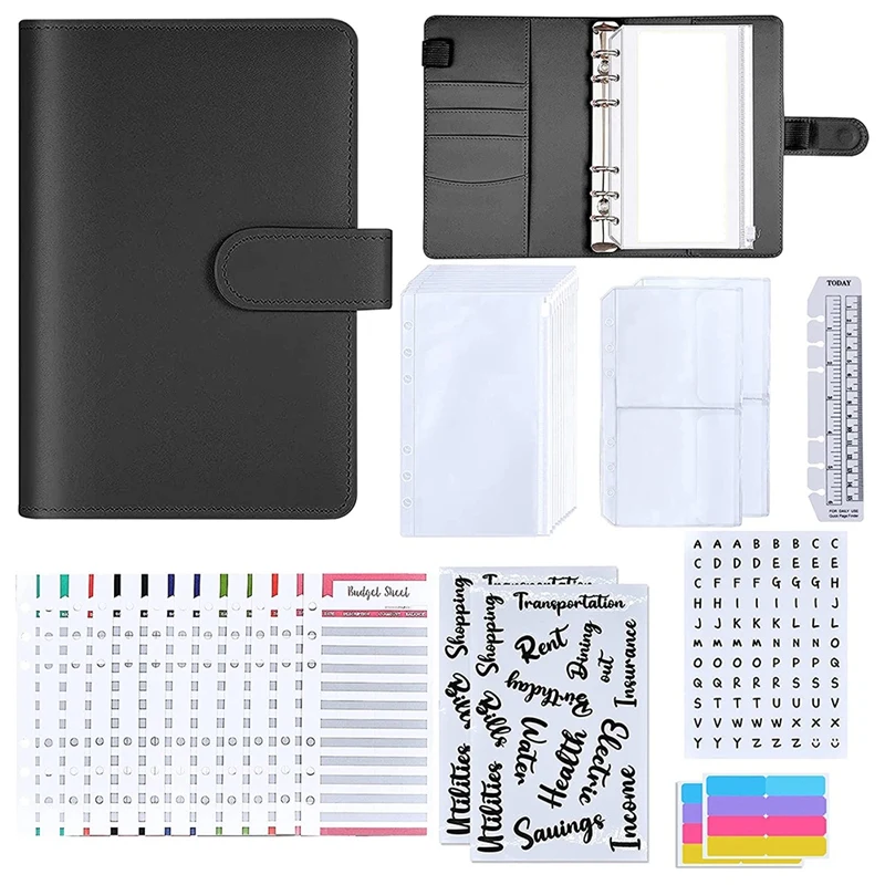 Budget Binder Cash Envelopes for Budgeting Money Binder PU Leather Budget Envelopes with Zipper Pockets and Labels
Budget Binder Cash Envelopes for Budgeting Money Binder PU Leather Budget Envelopes with Zipper Pockets and Labels