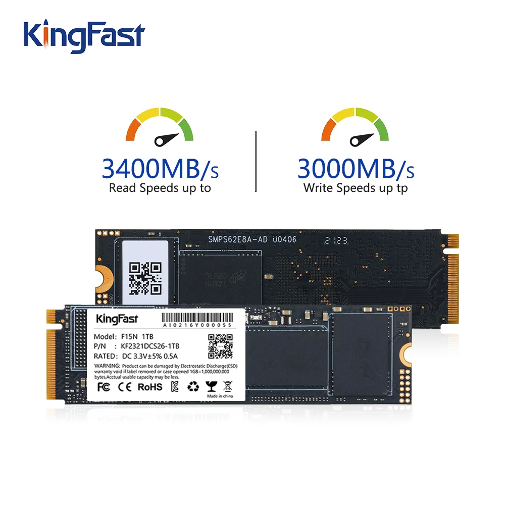 Твердотельный накопитель KingFast SSD M2 NVMe 1 ТБ 2 256 ГБ 512 M.2 с Dram SLC Cache PCIe внутренний