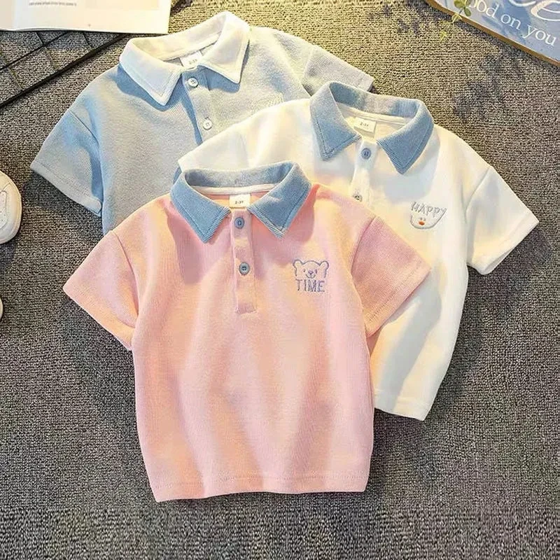 Boys short sleeve T-shirt summer children's polo shirt T-shirt boys baby kids cotton clothes half sleeve fashion tops P4 566
Boys short sleeve T-shirt summer children's polo shirt T-shirt boys baby kids cotton clothes half sleeve fashion tops P4 566