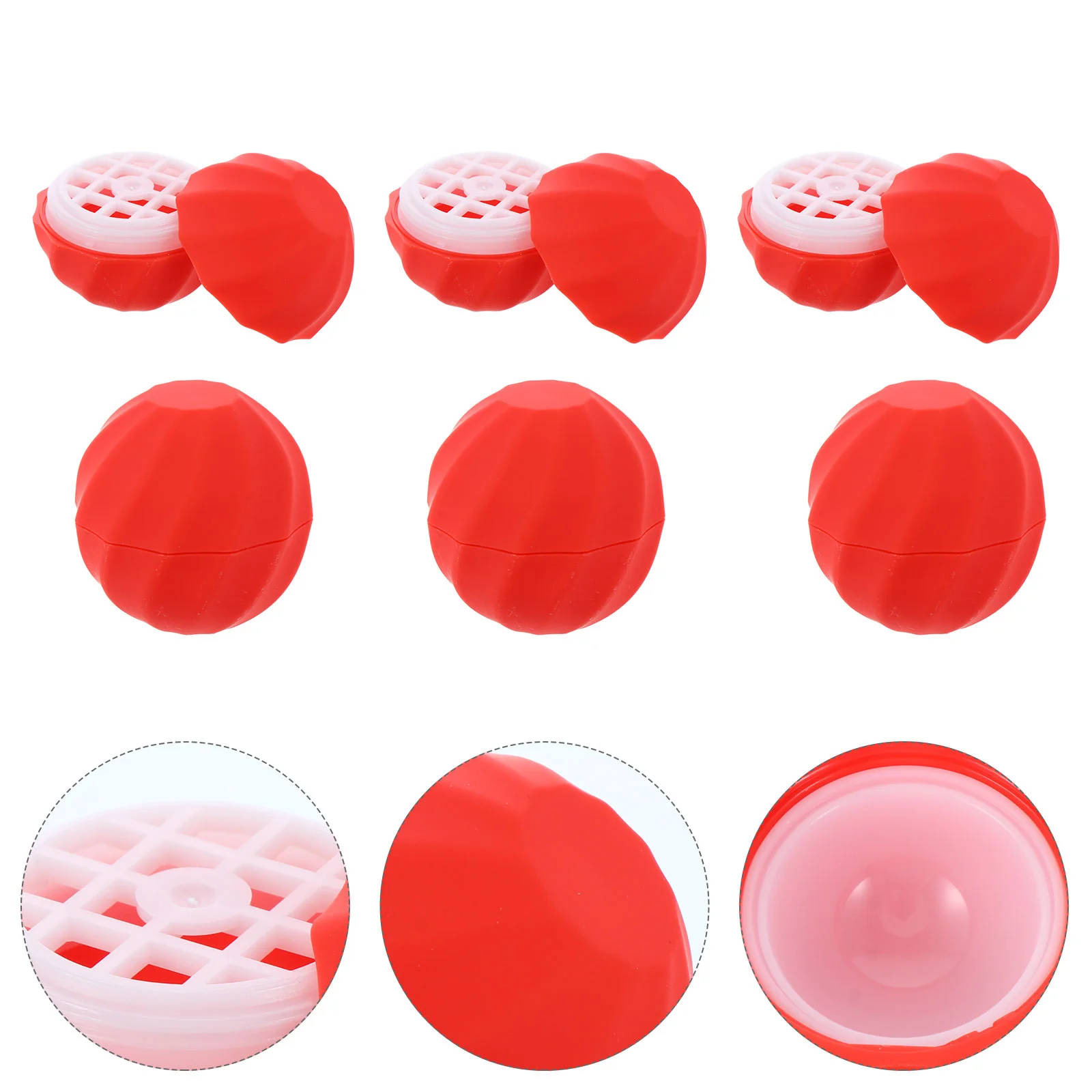 

10 Pcs Travel Containers Spherical Lipstick Case Holders Tubes Balm Sphere Plastic Empty