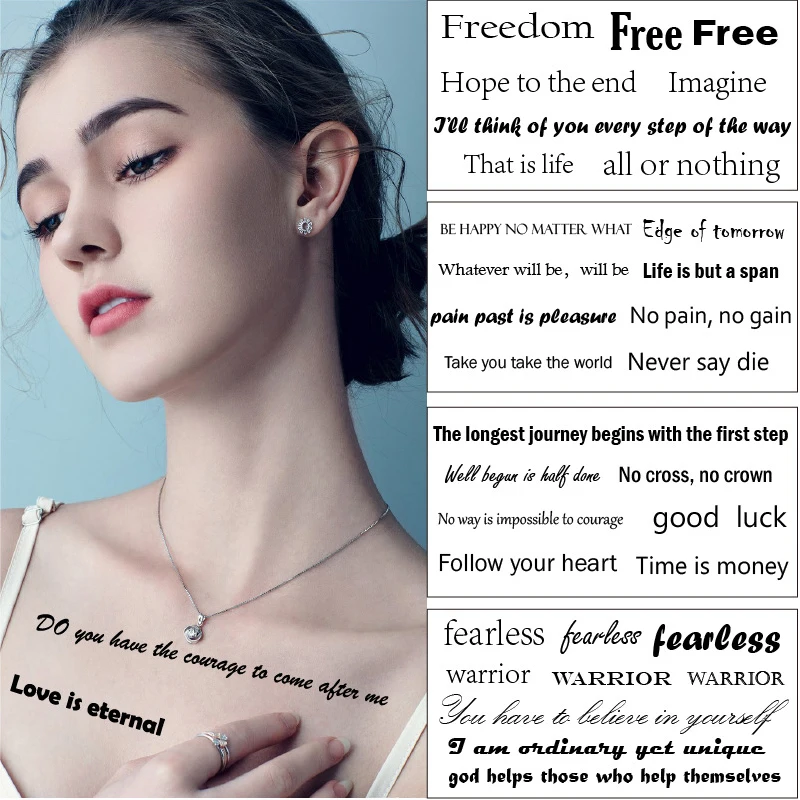 Long Lasting Letters Pattern Tattoo Sticker Water Transfer Tattoo Sticker Body Art Temporary Mini Size Waterproof Tattoos
Long Lasting Letters Pattern Tattoo Sticker Water Transfer Tattoo Sticker Body Art Temporary Mini Size Waterproof Tattoos