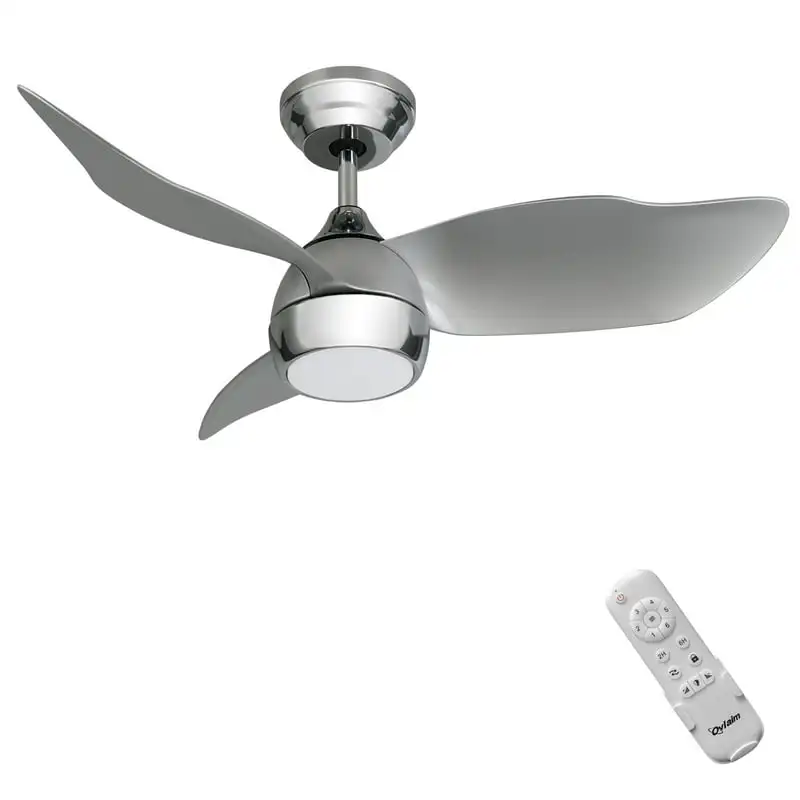 Quiet DC Motor Small Ceiling with Dimmable Light, 6 Speeds Ceiling with Remote Control, 3 Blades Modern Silver
Quiet DC Motor Small Ceiling with Dimmable Light, 6 Speeds Ceiling with Remote Control, 3 Blades Modern Silver