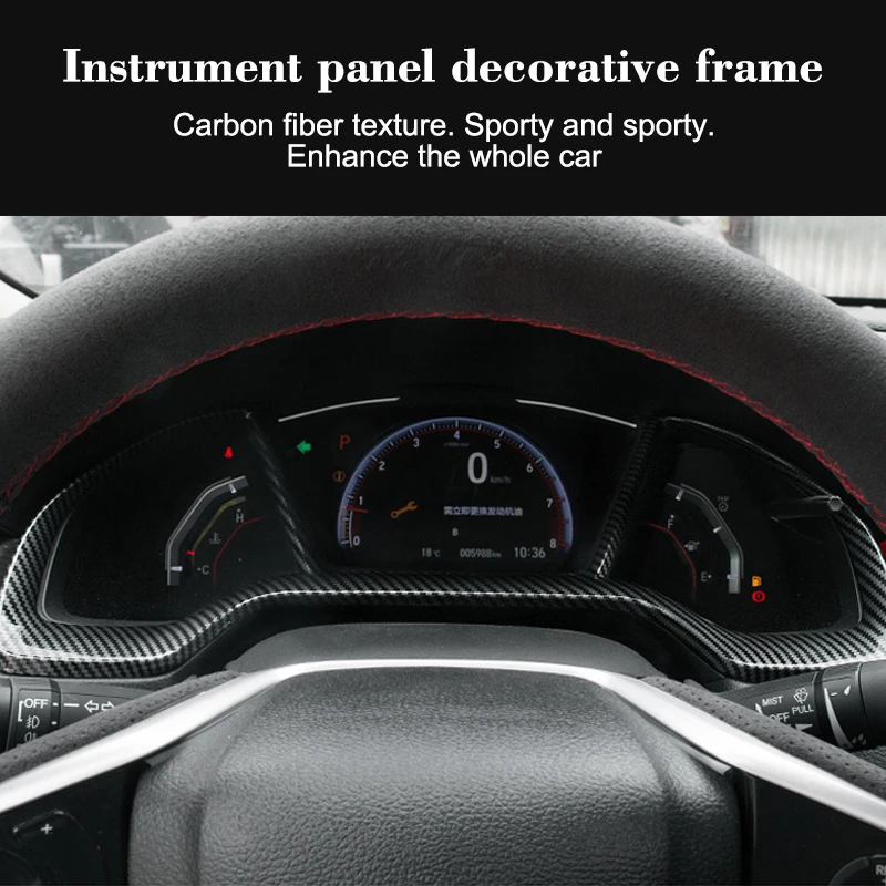 Crabon Fiber Car Dashboard Decorative Frame Dial Rings Trim for Honda Civic 10th 2016 2017 2018 Car Decor Interior Decal
Crabon Fiber Car Dashboard Decorative Frame Dial Rings Trim for Honda Civic 10th 2016 2017 2018 Car Decor Interior Decal