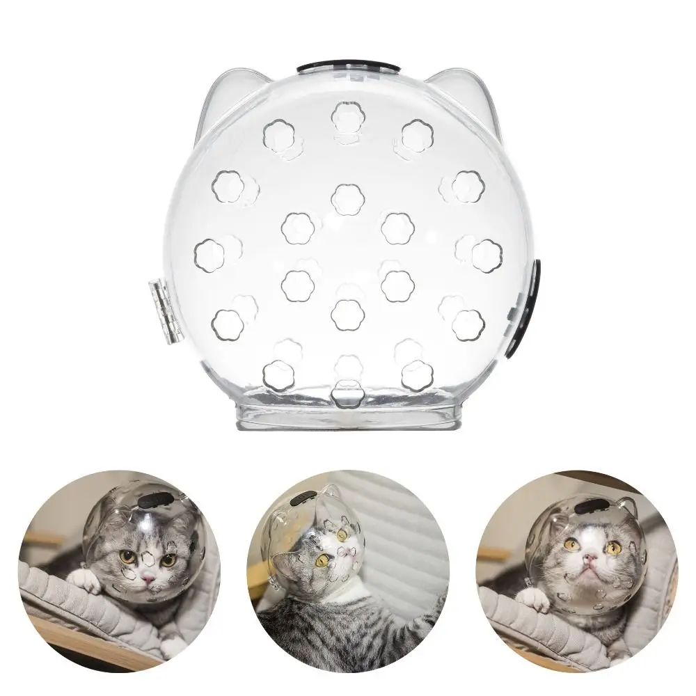 

Sturdy Muzzle Mask Bath Supplies Breathable Cat Head Cover Anti-bite Space Hood Kitten Protective Helmet