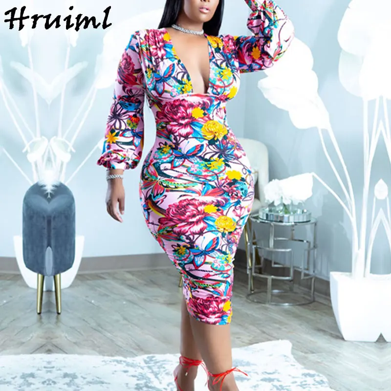 Women's Summer Sundresses Long Sleeve Deep V Neck High Waist Print Fashion Midi Dress Elegant Wholesale XL-5XL Robe Longue Femme
Women's Summer Sundresses Long Sleeve Deep V Neck High Waist Print Fashion Midi Dress Elegant Wholesale XL-5XL Robe Longue Femme