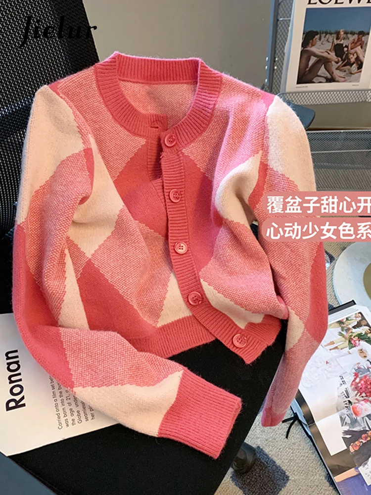 Jielur Однобортный розовый клетчатый свитер со стразами мягкий вязаный кардиган куртка женские свитера с длинным рукавом пальто женская осен...
Jielur Однобортный розовый клетчатый свитер со стразами мягкий вязаный кардиган куртка женские свитера с длинным рукавом пальто женская осен...