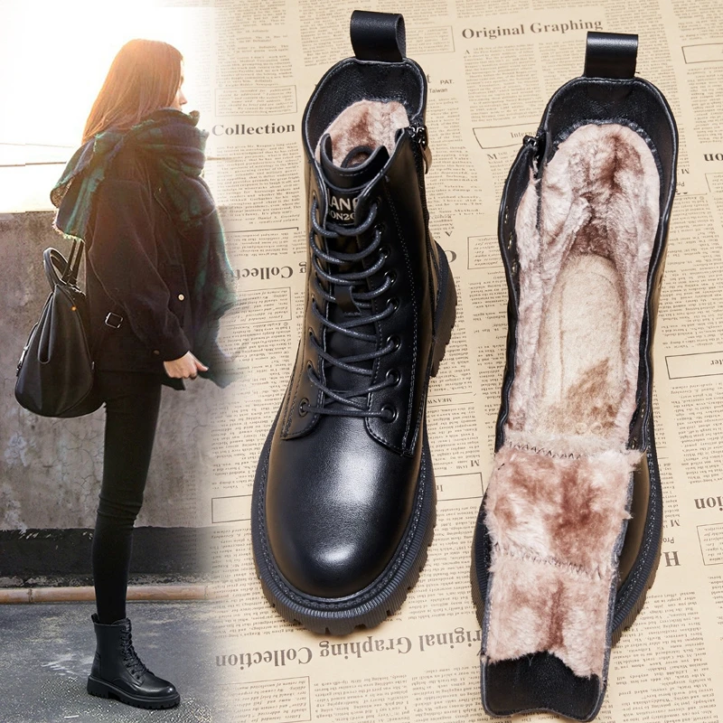 Women's Winter Boots 2021 New Fur Black Platform Combat Boots For Women Punk Gothic Shoes Ankle Boots Female Brand Designer
Women's Winter Boots 2021 New Fur Black Platform Combat Boots For Women Punk Gothic Shoes Ankle Boots Female Brand Designer