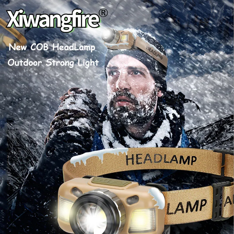 New COB HeadLamp multi -function Wave Inuction Zoom usb charging Strong Light Outdoor Night Running Camping search Headlantern
New COB HeadLamp multi -function Wave Inuction Zoom usb charging Strong Light Outdoor Night Running Camping search Headlantern