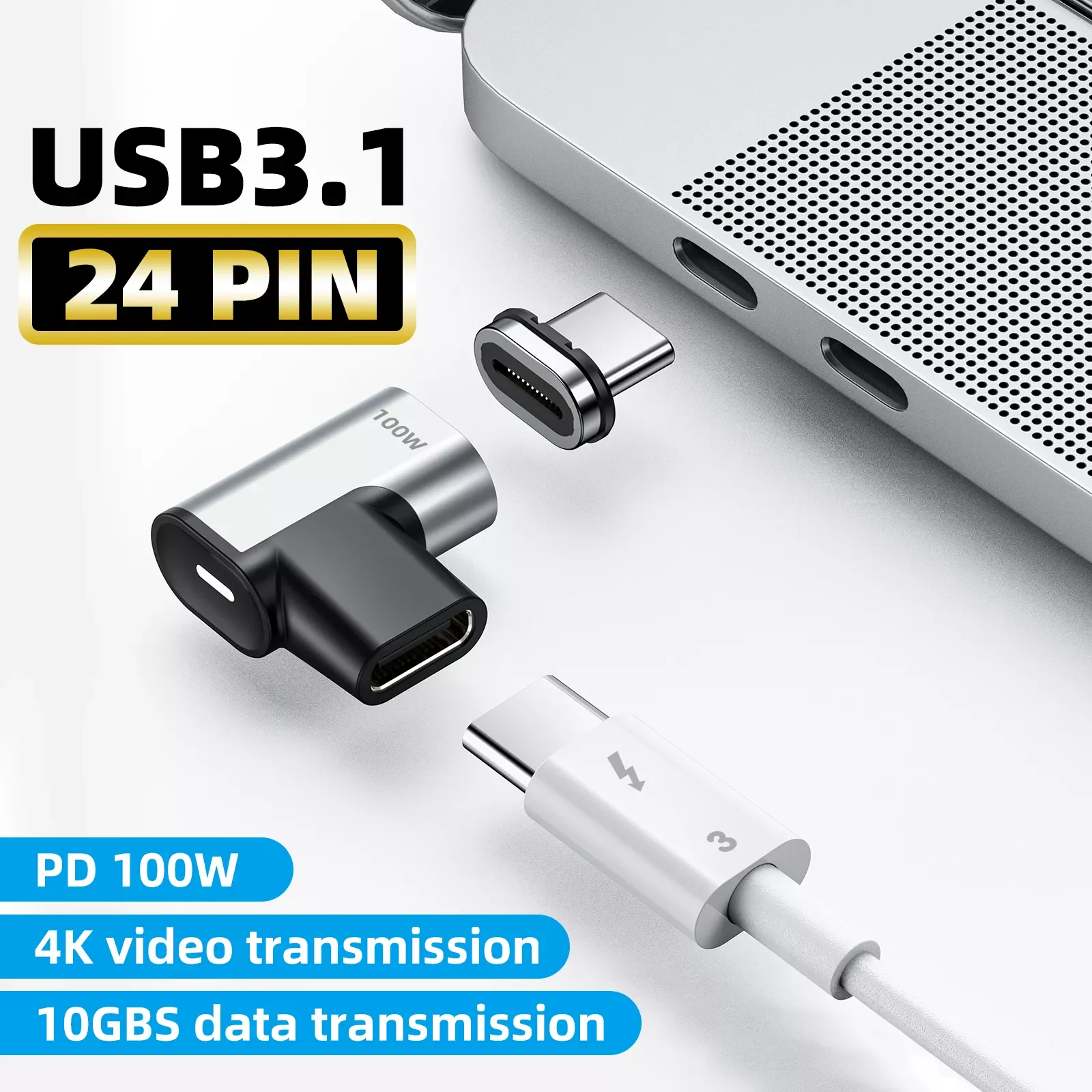 USB C Adapter 24Pins Type C Connector PD 100W Fast Charging Converter for Thunderbolt 3 for MacBook iPad Pro Switch
USB C Adapter 24Pins Type C Connector PD 100W Fast Charging Converter for Thunderbolt 3 for MacBook iPad Pro Switch