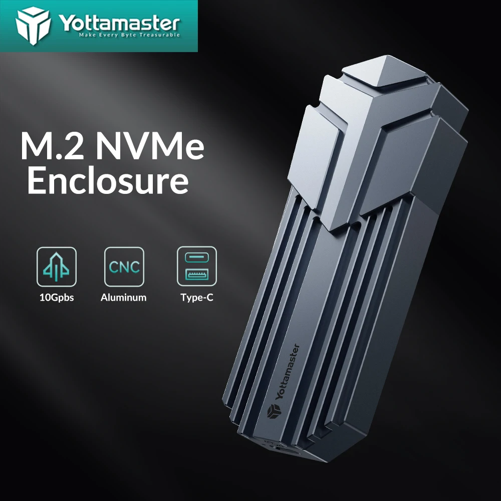 Внешний жесткий диск Yottamaster, 10 Гбит/с M.2 NVMe SATA
Внешний жесткий диск Yottamaster, 10 Гбит/с M.2 NVMe SATA