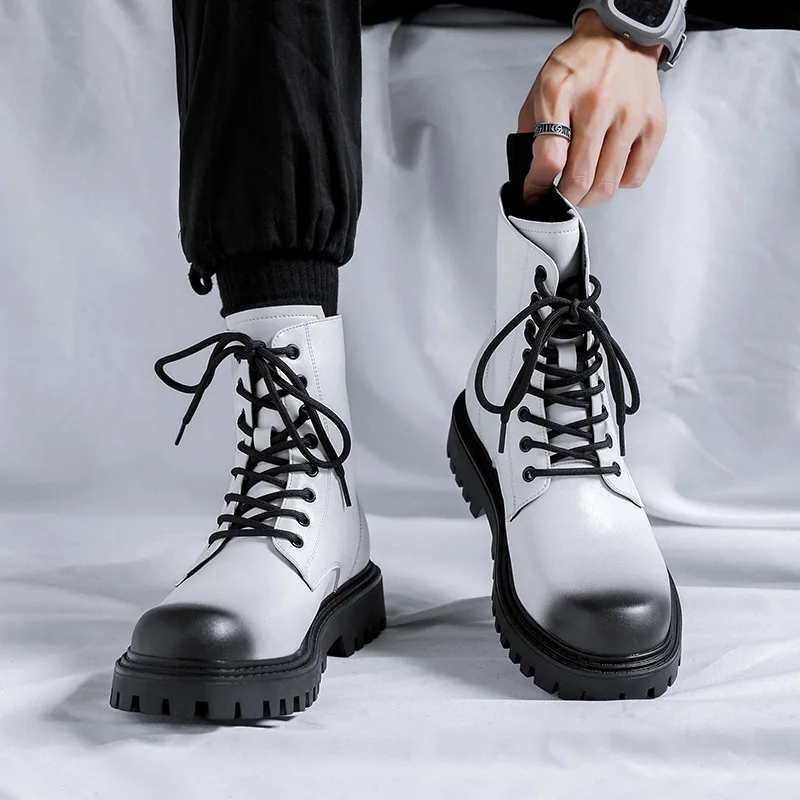 men luxury fashion platform boots lace-up black white shoes party banquet dresses cowboy original leather boot ankle botas male
men luxury fashion platform boots lace-up black white shoes party banquet dresses cowboy original leather boot ankle botas male