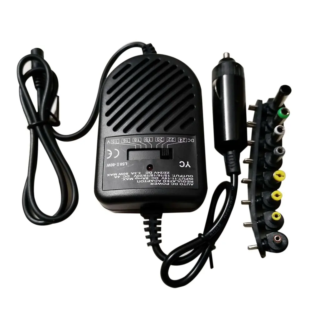 Universal 80W Portable Charger LED Auto Car Adapter Adjustable Power Supply Adapter Set 8 Detachable Plugs Car Laptop Notebook
Universal 80W Portable Charger LED Auto Car Adapter Adjustable Power Supply Adapter Set 8 Detachable Plugs Car Laptop Notebook
