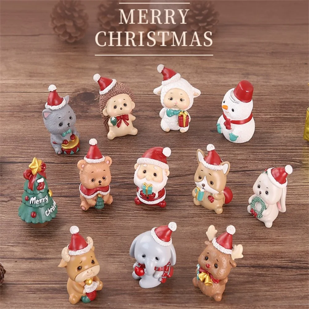 

Resin Kawaii Colorful Santa Trees Elk Snowman Bells Flatback Stone Cartoon Christmas Figurine Scrapbook DIY Decor Crafts