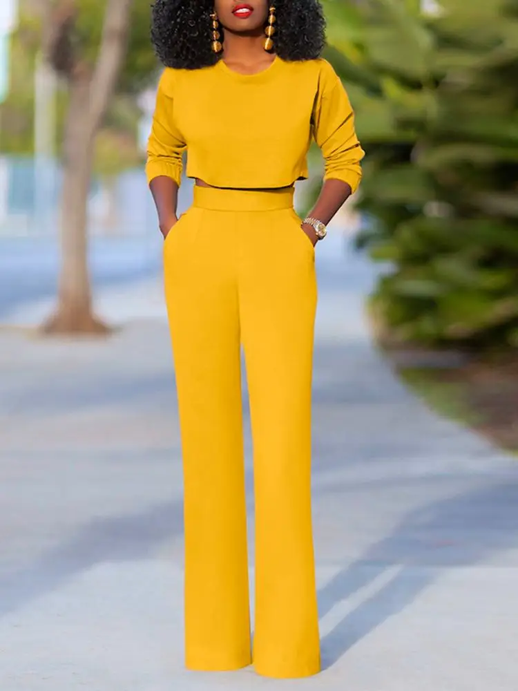 VONDA 2022 Y2K Women Long Sleeve Pantalon Suits O Neck Blouse Tops Matching Sets Female Solid Baggy Wide Leg Pant Set Oversized
VONDA 2022 Y2K Women Long Sleeve Pantalon Suits O Neck Blouse Tops Matching Sets Female Solid Baggy Wide Leg Pant Set Oversized