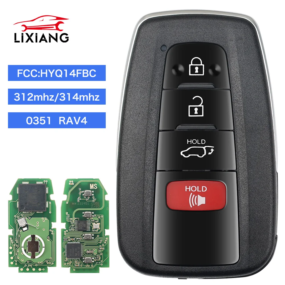 LIXIANG3/ 4 кнопки 314 МГц для Toyota RAV4 2019 2020 ФКС ID: HYQ14FBC плата: 2021-231451 8990H-0R030