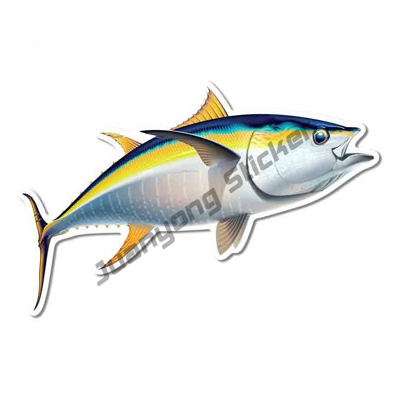 Yellow Fin Tuna Fish Vinyl Car Stickers for Vehicle Window Truck Camper Guitar Laptop Custom Printing Exterior Decor PVC13x9cm
Yellow Fin Tuna Fish Vinyl Car Stickers for Vehicle Window Truck Camper Guitar Laptop Custom Printing Exterior Decor PVC13x9cm