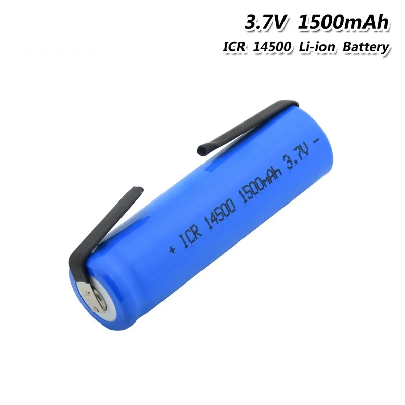 

10PCS 3.7V 1500mAh 14500 lithium-ion battery for flashlights, microphones, radios