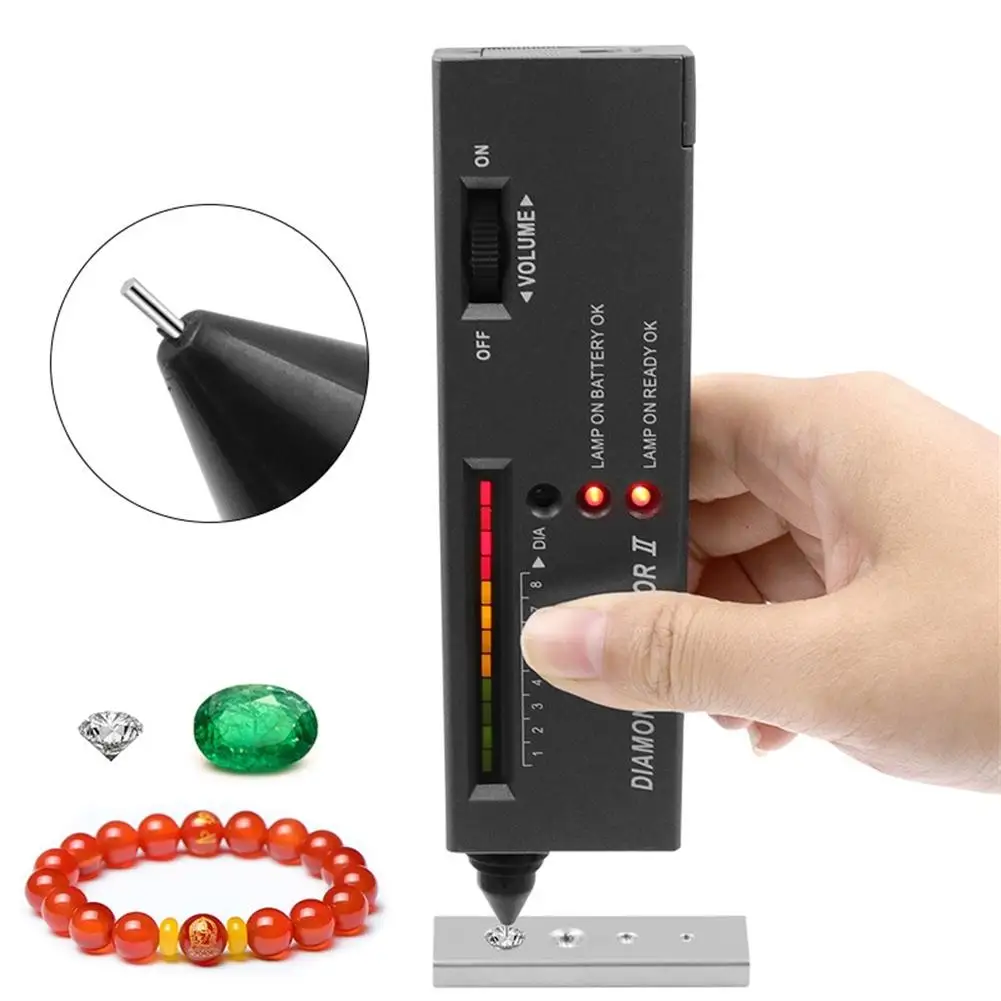 

Diamond Gems Tester Pen Thermal Conductivity Meter Gemstone Selector Tool LED Indicator Accurate Reliable Jewelry Test Tool
