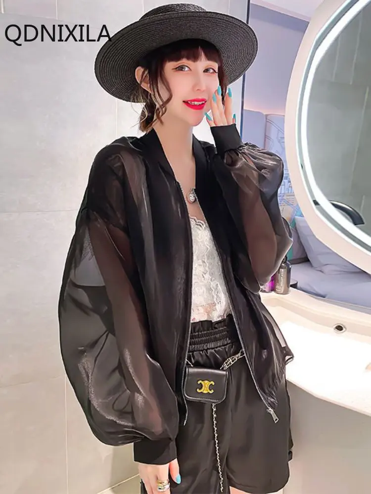 Women's Jacket Ice Silk Chiffon Diamond Patch Sunscreen Women's Coat Ultra-thin Breathable and UV Resistant Summer Cardigan Top
Women's Jacket Ice Silk Chiffon Diamond Patch Sunscreen Women's Coat Ultra-thin Breathable and UV Resistant Summer Cardigan Top