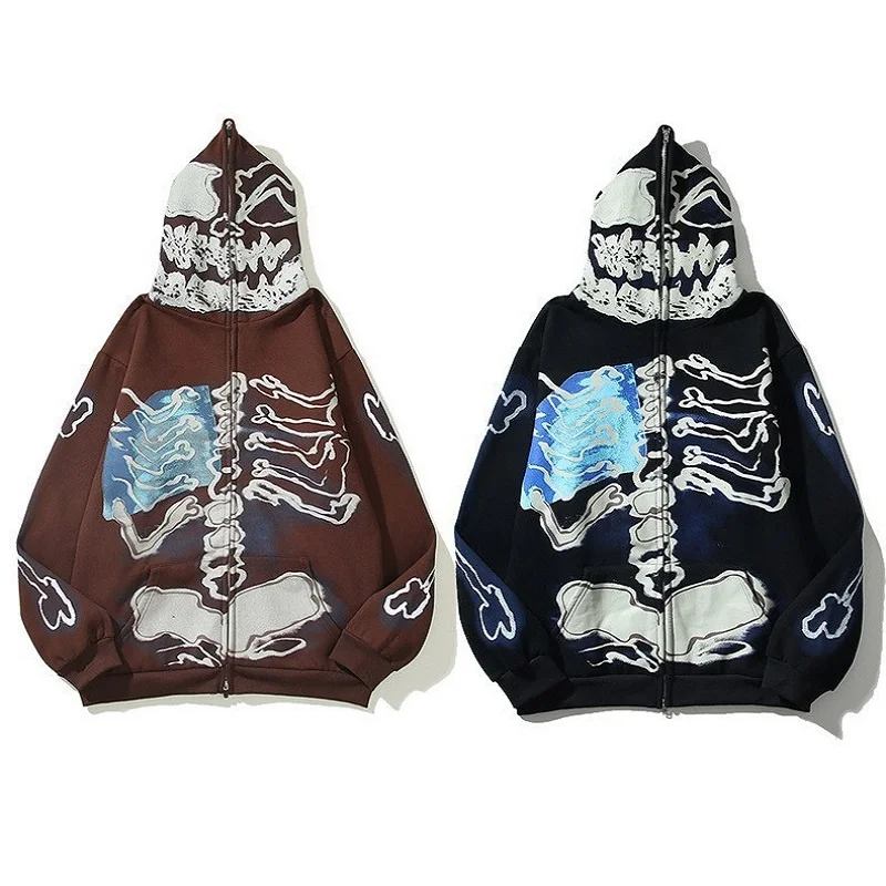 Print Ins Fashion Skull Zip Up Fleece Hoodies For Men Women Retro Oversized Streetwear Harajuku Casual Sweatshirts Sudaderas
Print Ins Fashion Skull Zip Up Fleece Hoodies For Men Women Retro Oversized Streetwear Harajuku Casual Sweatshirts Sudaderas