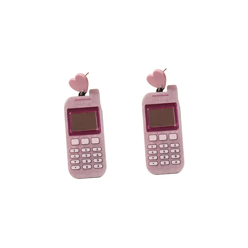 Vintage Night Club Hip Hop Earrings Heart Acrylic Mobile Phone Drop Earrings Funny Alternative Jewelry
Vintage Night Club Hip Hop Earrings Heart Acrylic Mobile Phone Drop Earrings Funny Alternative Jewelry