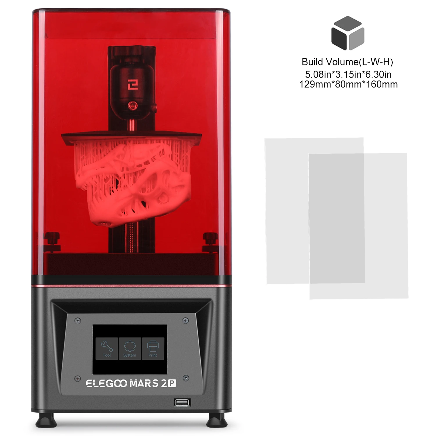 ELEGOO MARS 2 PRO Mono SLA 3D Printer UV Photocuring LCD 3D Printer with 6 inch 2K Monochrome LCD Printing Size 129x80x160mm
ELEGOO MARS 2 PRO Mono SLA 3D Printer UV Photocuring LCD 3D Printer with 6 inch 2K Monochrome LCD Printing Size 129x80x160mm