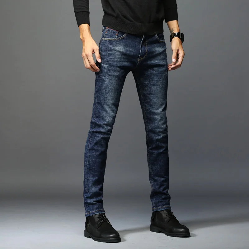 Jeans men's four seasons new fashion slim pants Korean slim pants trend pants
Jeans men's four seasons new fashion slim pants Korean slim pants trend pants