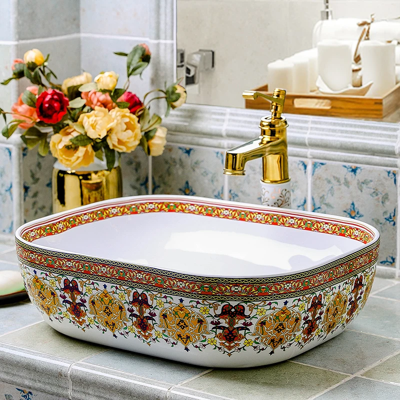 China Artistic dragon painting Handmade Ceramic wash basin Lavobo Round Counter top bathroom wash bowls 
China Artistic dragon painting Handmade Ceramic wash basin Lavobo Round Counter top bathroom wash bowls