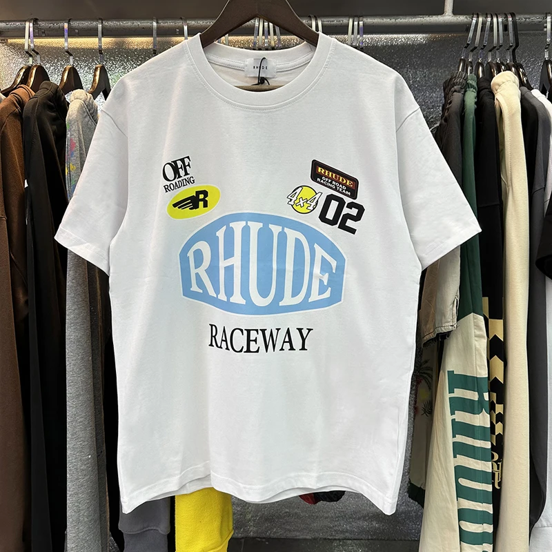 High Quality Rhude T-shirt Racing Series Letter Printed RHUDE Round Neck Short Sleeve T Shirt Men Women Couples Top Tee
High Quality Rhude T-shirt Racing Series Letter Printed RHUDE Round Neck Short Sleeve T Shirt Men Women Couples Top Tee