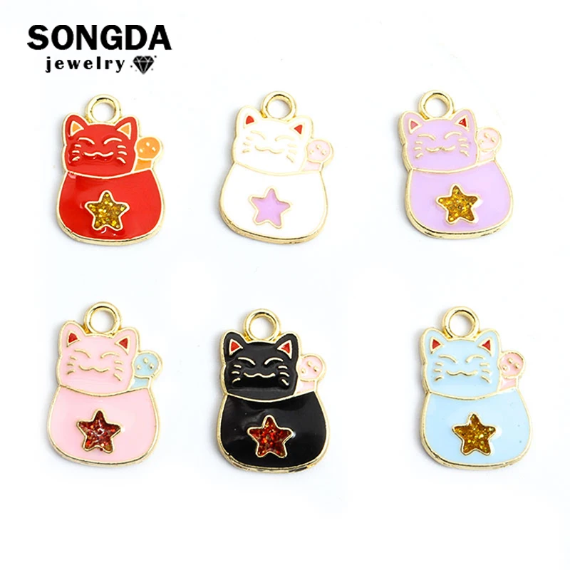 10Pcs Cute Fortune Cat Enamel Charms Pendant DIY Creative Jewelry Accessories Making Necklace Earrings Bracelet Handmade Finding
10Pcs Cute Fortune Cat Enamel Charms Pendant DIY Creative Jewelry Accessories Making Necklace Earrings Bracelet Handmade Finding