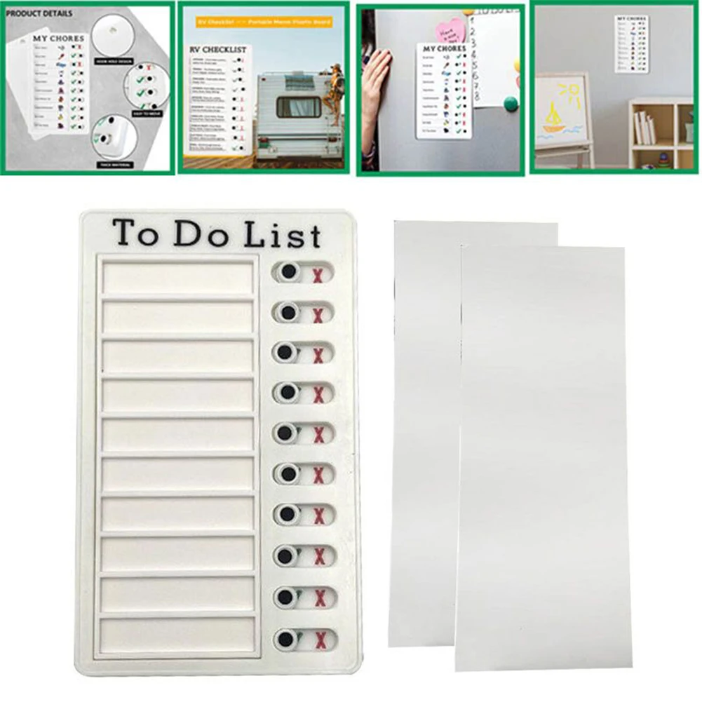 Multi-purpose Memo Checklist To-do-list Pad Adjustable My Chores Checklist Board For Car RV Home Classroom Wall
Multi-purpose Memo Checklist To-do-list Pad Adjustable My Chores Checklist Board For Car RV Home Classroom Wall